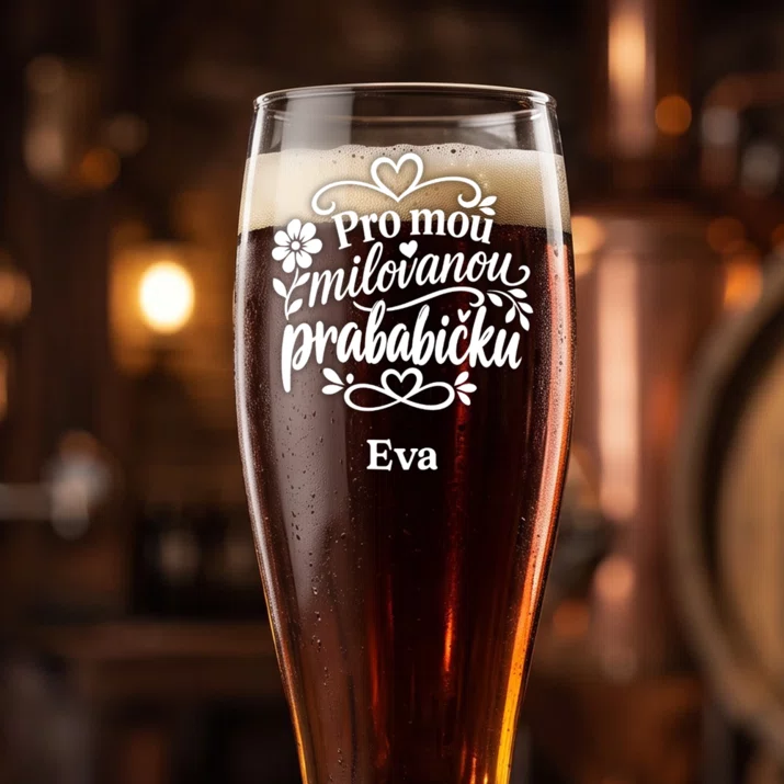Sklenice Na Pivo S Gravírováním Pro Prababičku Dárek Ke Dni Babiček Pro Ženu: Pro Mou Milovanou