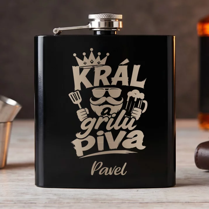 Placatka S Gravírováním Na Vánoce Dárek Pro Muže: Král Grilu A Piva