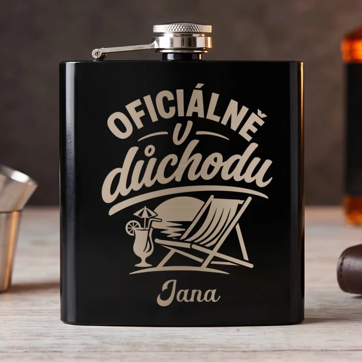 Placatka S Gravírováním Pro Důchodkyni Dárek K Odchodu Do Důchodu Pro Ženu: Oficiálně V Důchodu