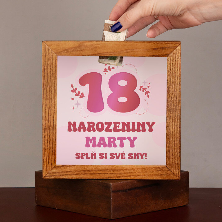 18. narozeniny - Dřevěné prasátko