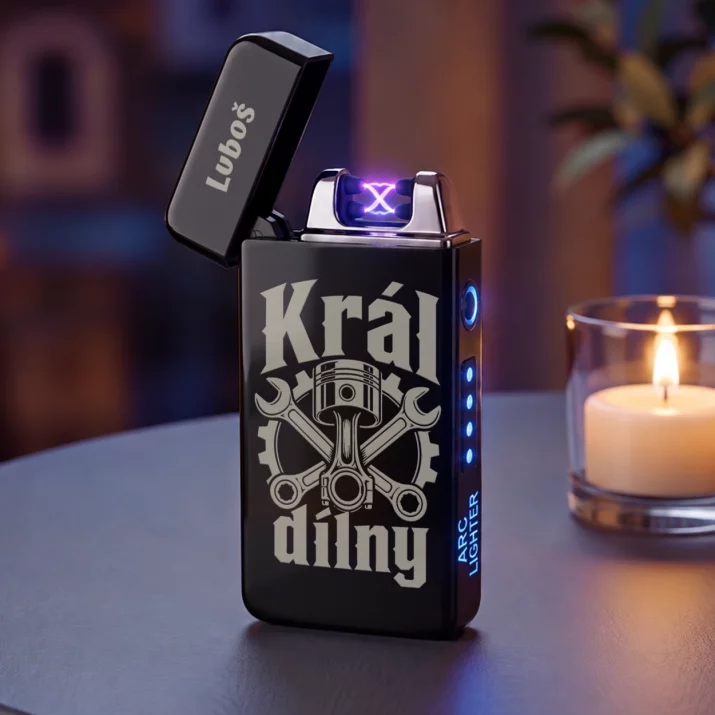 Personalizovaný Plazmový Zapalovač Pro Automechanika Dárek Pro Muže: Král Dílny
