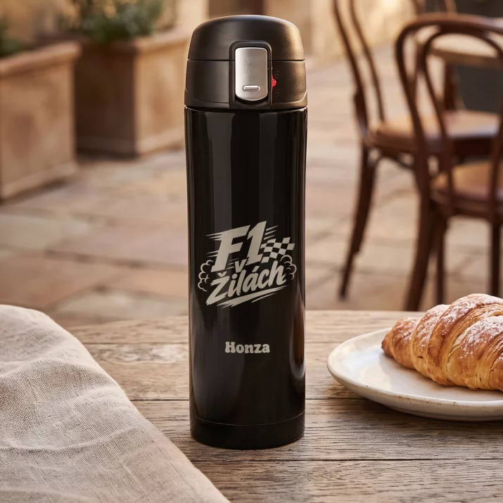 Termohrnek 440ml Pro Fanouška F1 Dárek Pro Muže: F1 V Žilách