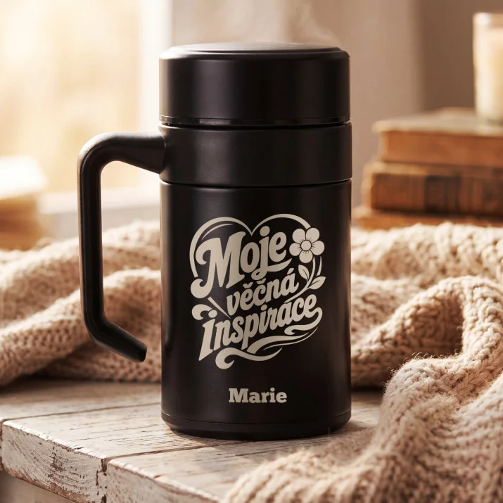 Termohrnek S Uchem 400 Ml Ke Dni Matek Dárek Pro Maminku Ženu: Moje Věčná Inspirace Termohrnek S Uchem 400 Ml Ke Dni Matek Dárek Pro Maminku Ženu: Moje Věčná Inspirace