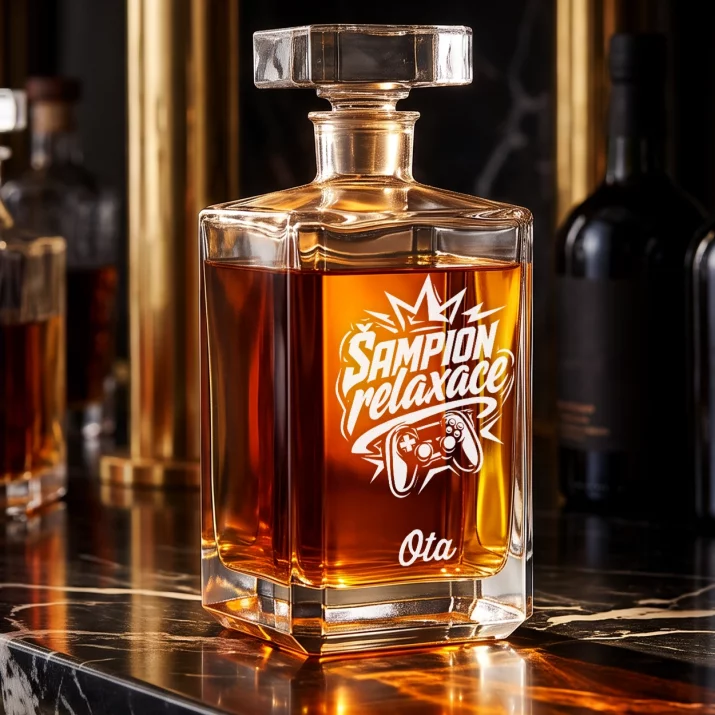 Personalizovaná Karafa Na Whisky K Vánocům Dárek Pro Muže: Šampion Relaxace