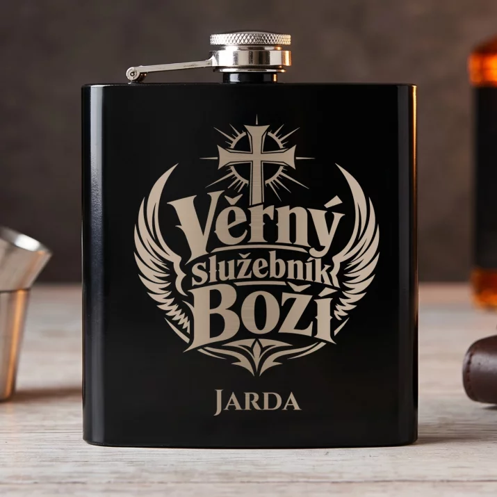 Placatka S Gravírováním Pro Kněze Dárek Pro Muže: Věrný Služebník Boží Placatka S Gravírováním Pro Kněze Dárek Pro Muže: Věrný Služebník Boží
