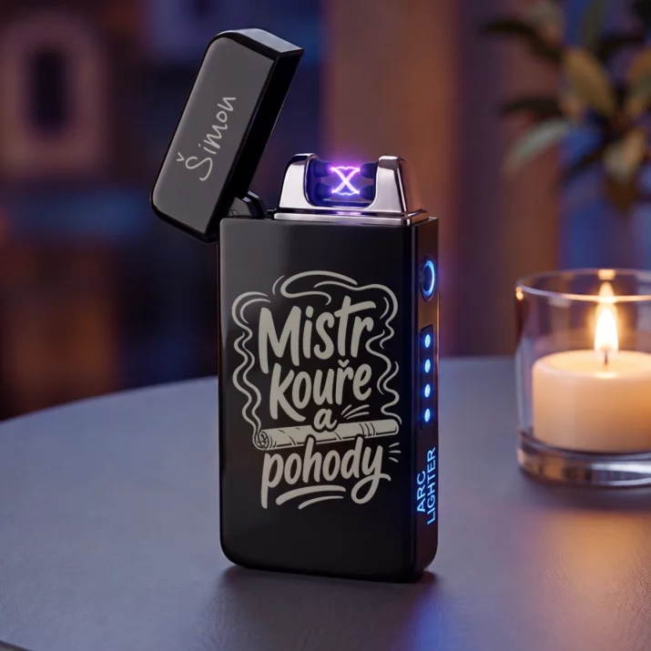 Personalizovaný Plazmový Zapalovač Pro Kuřáka Dárek Pro Muže: Mistr Kouře A Pohody