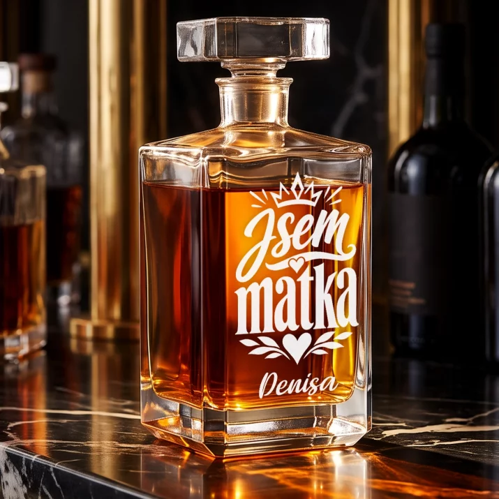 Personalizovaná Karafa Na Whisky K Narození Holčičky Dárek Pro Ženu: Jsem Matka Personalizovaná Karafa Na Whisky K Narození Holčičky Dárek Pro Ženu: Jsem Matka