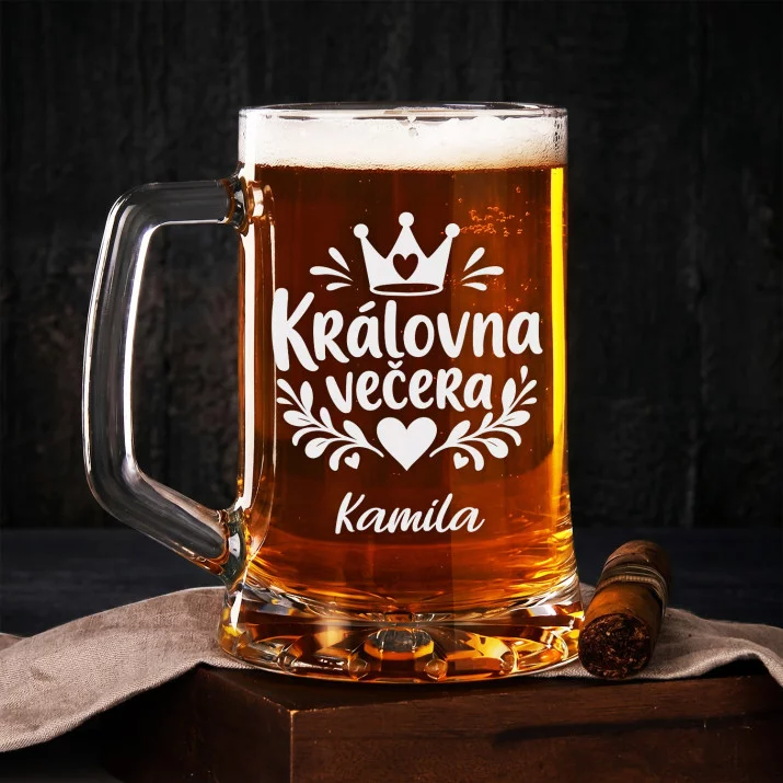 Půllitr Na Pivo Pro Ženu Dárek Pro Ženu: Královská Nálada Půllitr Na Pivo Pro Ženu Dárek Pro Ženu: Královská Nálada