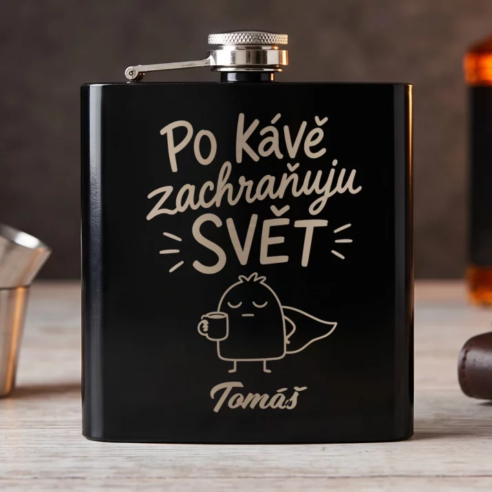 Placatka S Gravírováním Pro Lékaře Dárek Pro Muže: Po Kávě Zachraňuju Svět Placatka S Gravírováním Pro Lékaře Dárek Pro Muže: Po Kávě Zachraňuju Svět