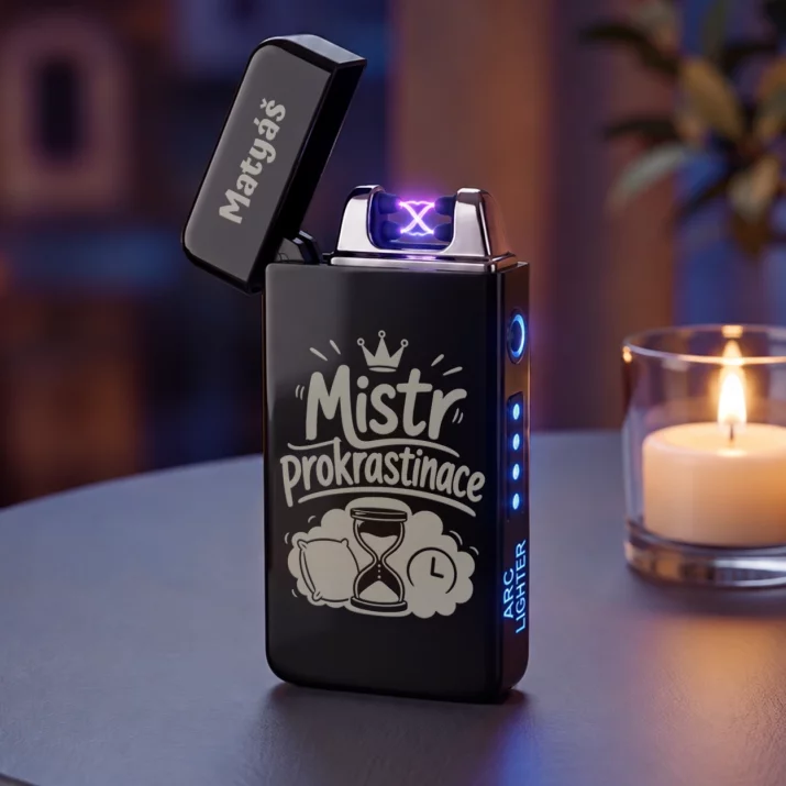 Personalizovaný Plazmový Zapalovač Pro Studenta Dárek Pro Muže: Mistr Prokrastinace