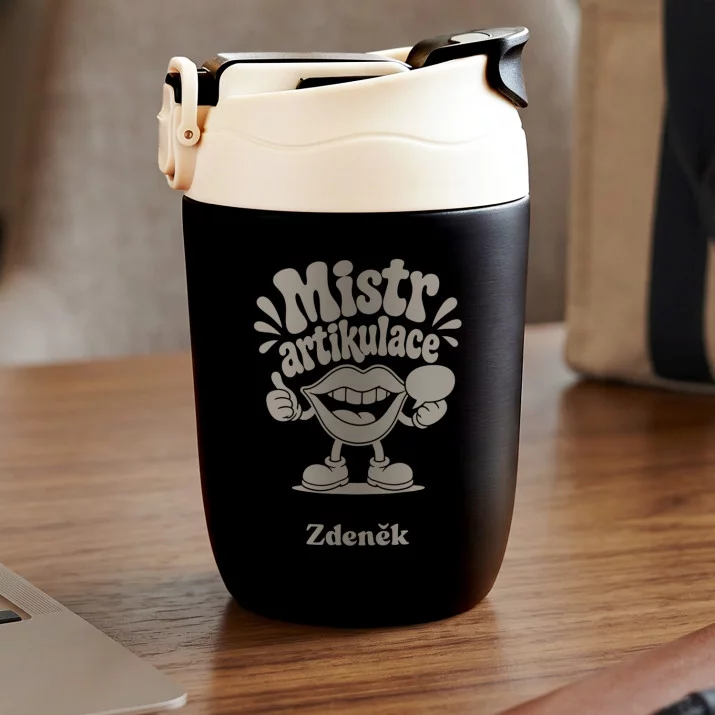 Personalizovaný Termohrnek Pro Logopeda Dárek Pro Muže: Mistr Artikulace Personalizovaný Termohrnek Pro Logopeda Dárek Pro Muže: Mistr Artikulace