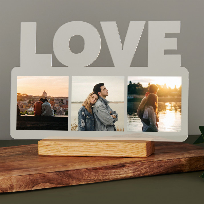 3 fotografie love - Tisk na akrylovém skle LOVE