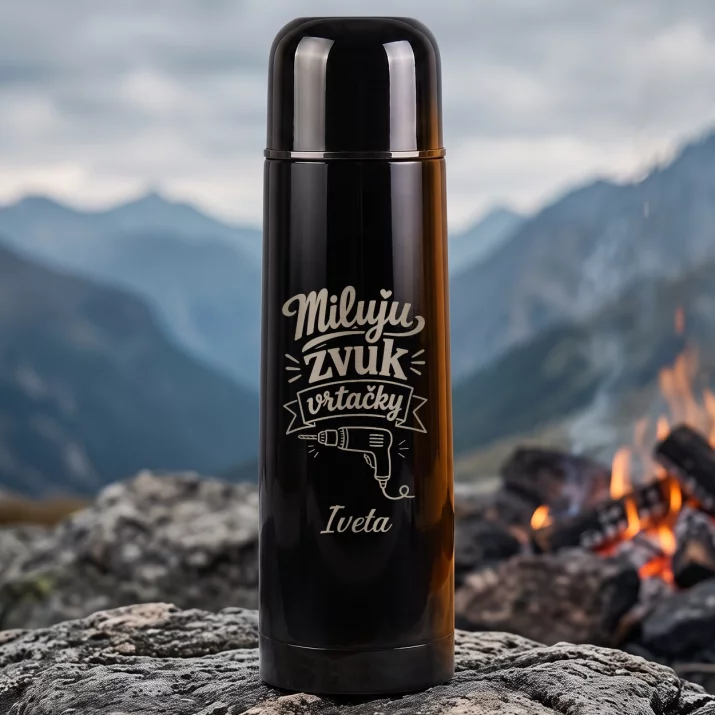 Termoska S Gravírováním Pro Zubařku Dárek Pro Ženu: Miluju Zvuk Vrtačky