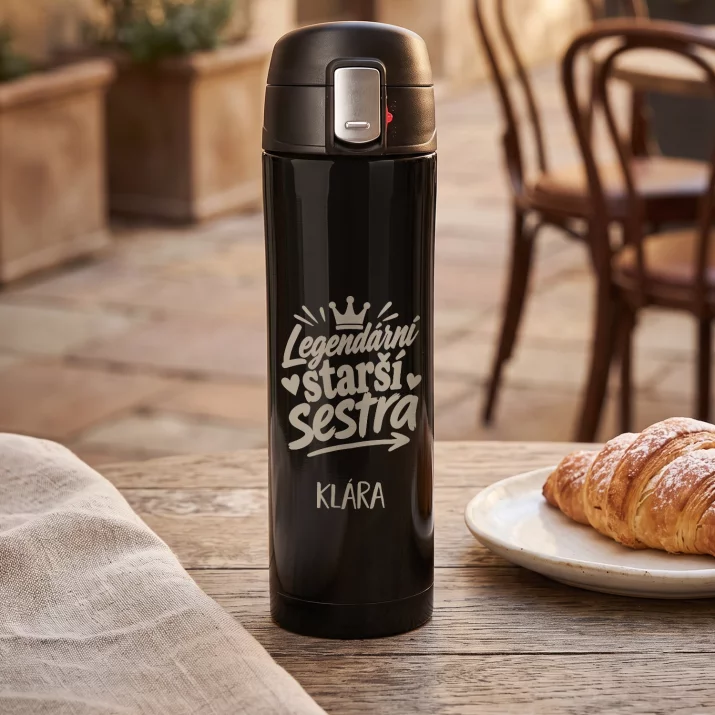 Termohrnek 440ml Pro Starší Sestru Dárek Pro Ženu: Legendární Starší Sestra