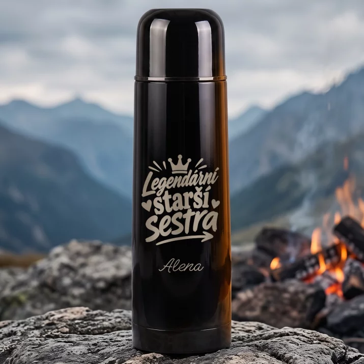 Termoska S Gravírováním Pro Starší Sestru Dárek Pro Ženu: Legendární Starší Sestra