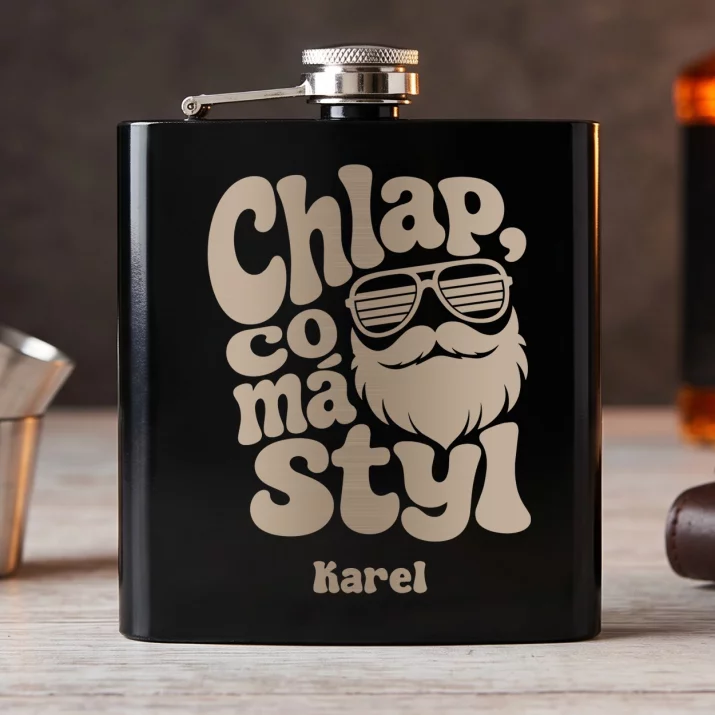 Placatka S Gravírováním Pro Chlapa Dárek Pro Muže: Chlap, Co Má Styl Placatka S Gravírováním Pro Chlapa Dárek Pro Muže: Chlap, Co Má Styl