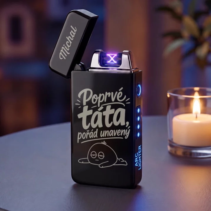 Personalizovaný Plazmový Zapalovač Pro Tátu K Prvnímu Dni Otců Dárek Pro Tatínka Muže: Poprvé Táta, Pořád Personalizovaný Plazmový Zapalovač Pro Tátu K Prvnímu Dni Otců Dárek Pro Tatínka Muže: Poprvé Táta, Pořád