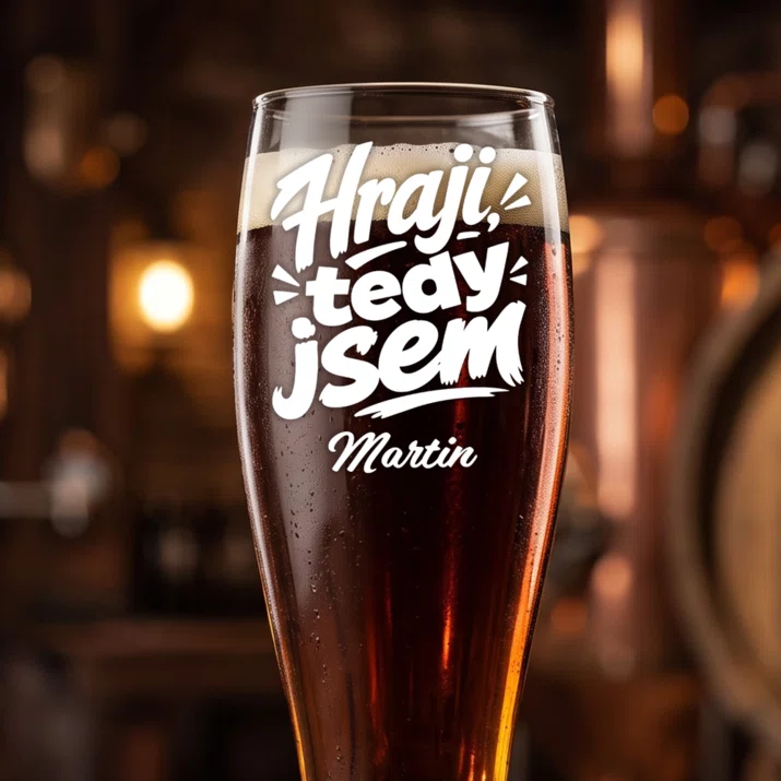 Sklenice Na Pivo S Gravírováním Pro Hráče Dárek Pro Muže: Hraji, Tedy Jsem Sklenice Na Pivo S Gravírováním Pro Hráče Dárek Pro Muže: Hraji, Tedy Jsem
