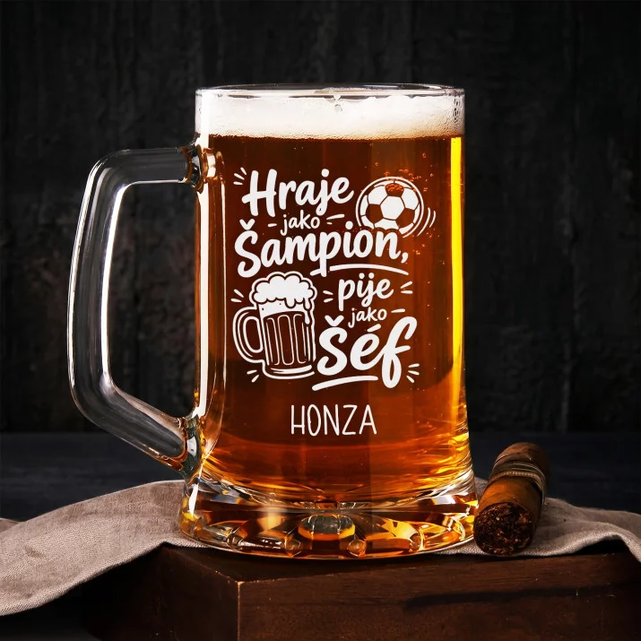 Půllitr Na Pivo Pro Fotbalistu Dárek Pro Muže: Hrdina Zápasu
