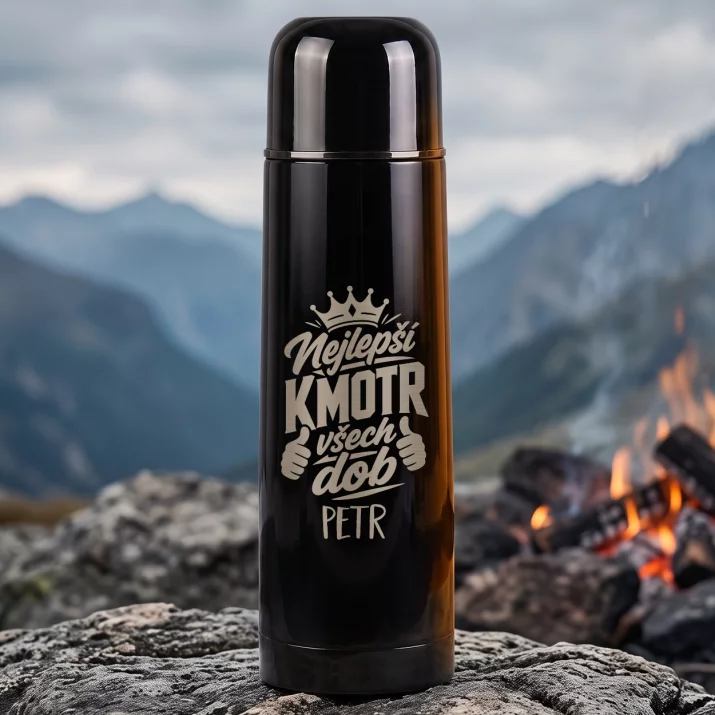 Termoska S Gravírováním Pro Kmotra Dárek Pro Muže: Nejlepší Kmotr Všech Dob