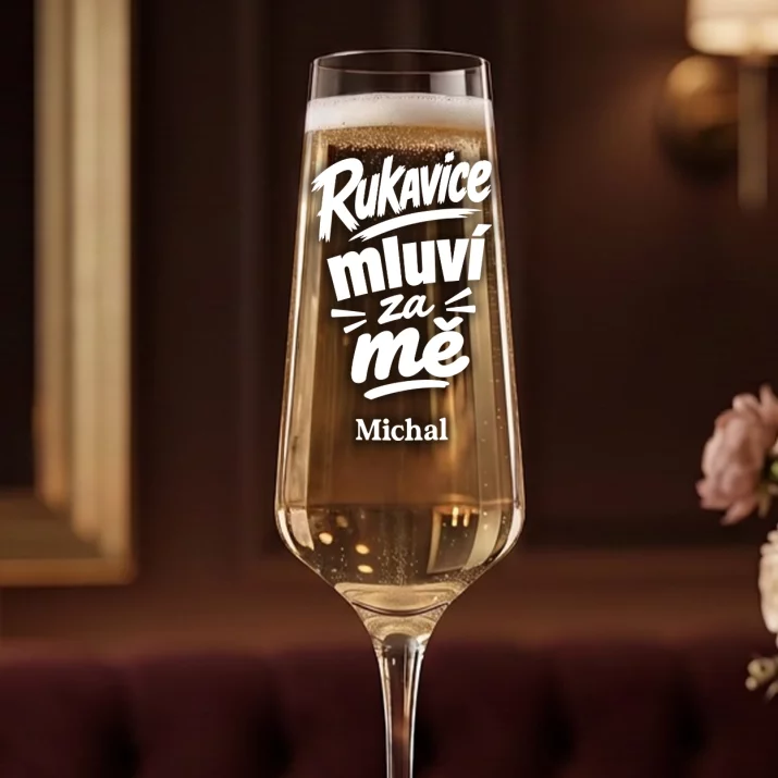 Sklenice Na Šampaňské Pro Boxera Dárek Pro Muže: Rukavice Mluví Za Mě