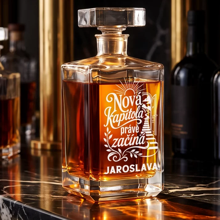 Personalizovaná Karafa Na Whisky K Ukončení Studia Dárek Pro Magistra Ženu: Nová Kapitola Právě Personalizovaná Karafa Na Whisky K Ukončení Studia Dárek Pro Magistra Ženu: Nová Kapitola Právě