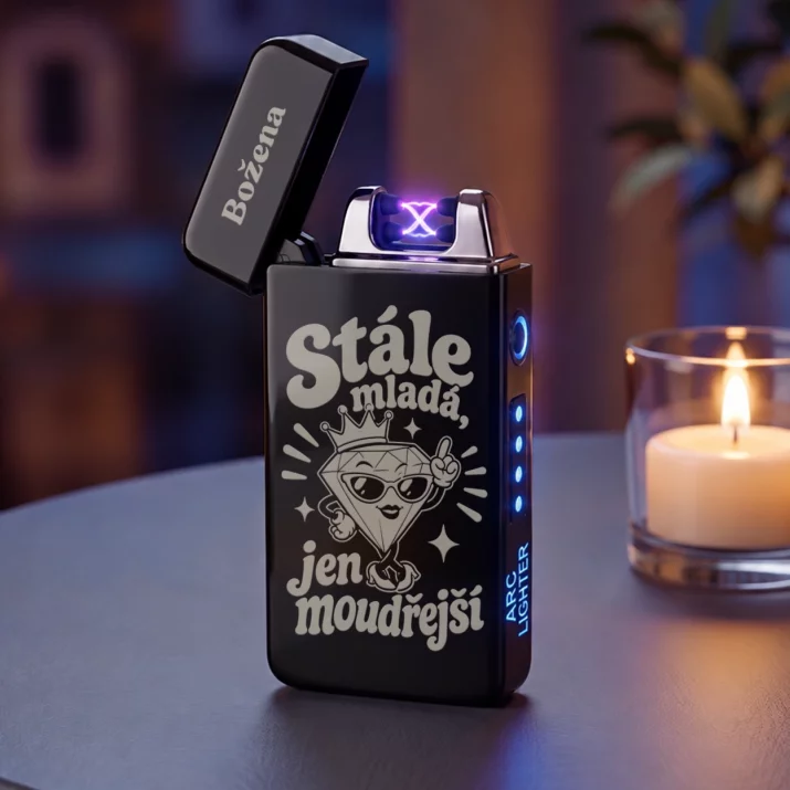 Personalizovaný Plazmový Zapalovač Pro Ženu Ve 50 Letech Dárek K 50 Narozeninám Pro Ženu: Stále Mladá, Jen