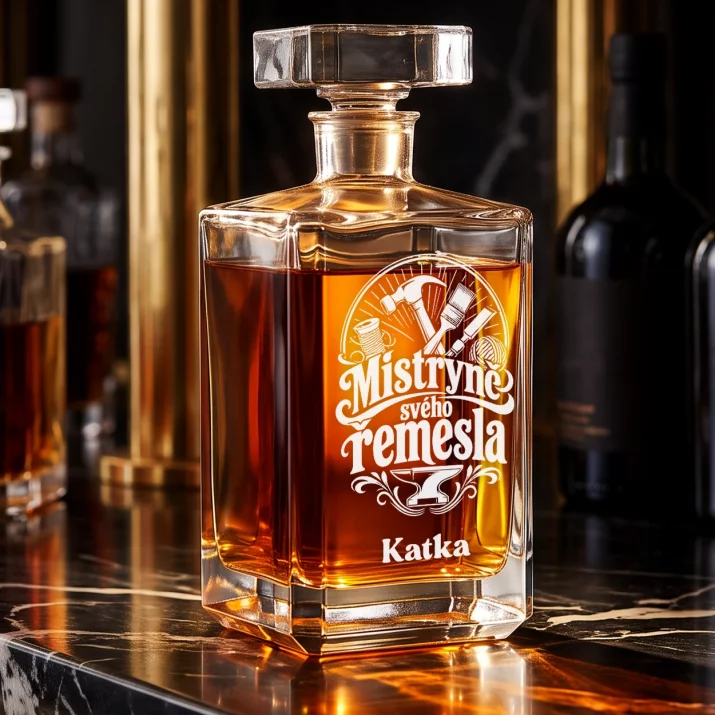 Personalizovaná Karafa Na Whisky Pro Ženu Dárek Pro Ženu: Mistryně Svého Řemesla Personalizovaná Karafa Na Whisky Pro Ženu Dárek Pro Ženu: Mistryně Svého Řemesla
