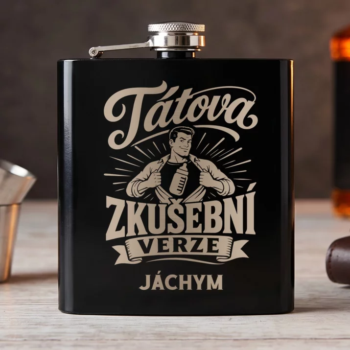 Placatka S Gravírováním Pro Nastávajícího Tatínka Dárek Ke Dni Otců Pro Muže: Tátova Zkušební Verze Placatka S Gravírováním Pro Nastávajícího Tatínka Dárek Ke Dni Otců Pro Muže: Tátova Zkušební Verze