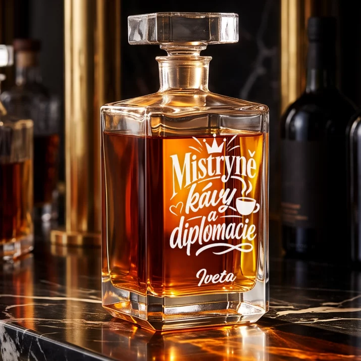 Personalizovaná Karafa Na Whisky Pro Kolegyni Z Práce Dárek Pro Ženu: Mistryně Kávy A Personalizovaná Karafa Na Whisky Pro Kolegyni Z Práce Dárek Pro Ženu: Mistryně Kávy A