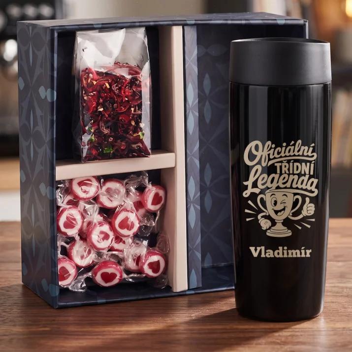 Dárková Sada S Termohrnkem Pro Spolužáka Pro Muže: Oficiální Třídní Legenda Dárková Sada S Termohrnkem Pro Spolužáka Pro Muže: Oficiální Třídní Legenda