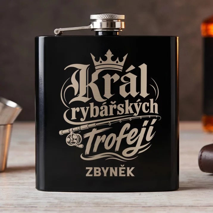 Placatka S Gravírováním Pro Milovníka Rybaření Dárek Pro Muže: Král Rybářských Trofejí