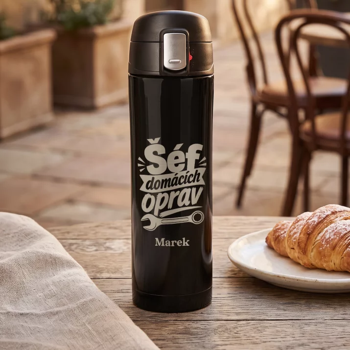 Termohrnek 440ml Pro Domácího Kutila Dárek Pro Muže: Šéf Domácích Oprav