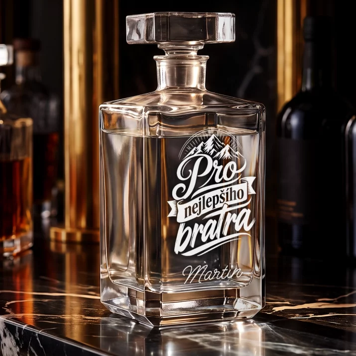 Karafa Na Vodku S Gravírováním Pro Bratra Dárek Pro Muže: Pro Nejlepšího Bratra