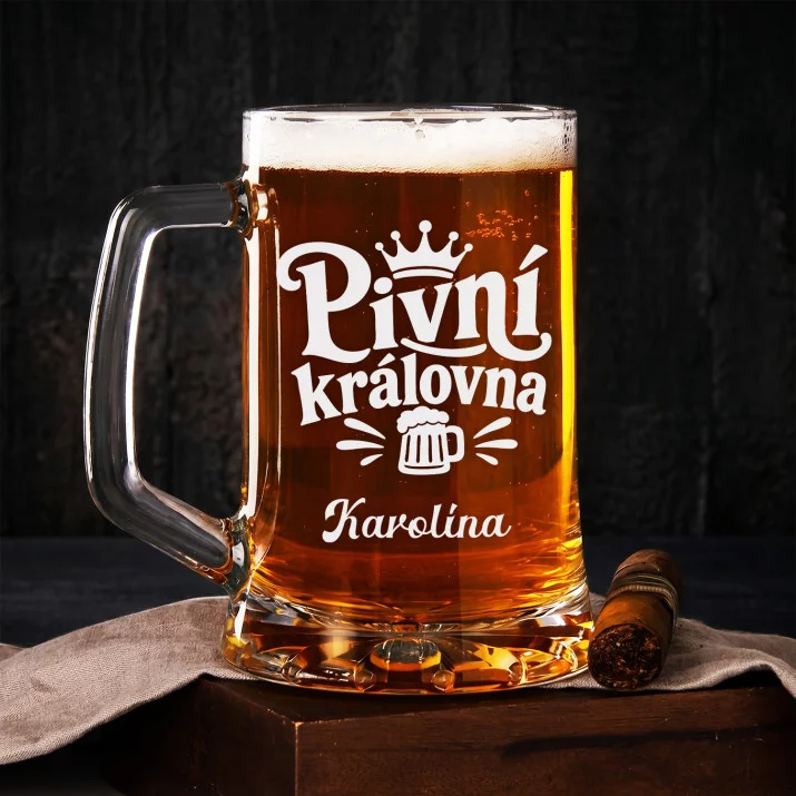 Půllitr Na Pivo Pro Přítelkyni Dárek Ke Dni Dívek Pro Ženu: Retro Pivní Humor