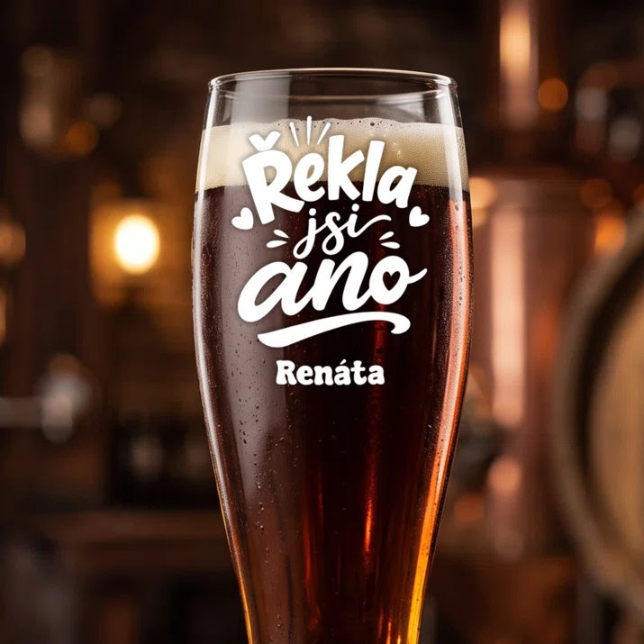 Sklenice Na Pivo S Gravírováním Pro Snoubenku Dárek Ke Dni Dívek Pro Ženu: Řekla Jsi Ano Sklenice Na Pivo S Gravírováním Pro Snoubenku Dárek Ke Dni Dívek Pro Ženu: Řekla Jsi Ano