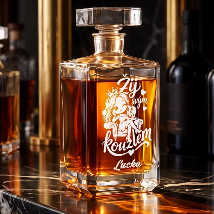 Personalizovaná Karafa Na Whisky K Narozeninám Dárek Pro Ženu: Žij Svým Kouzlem