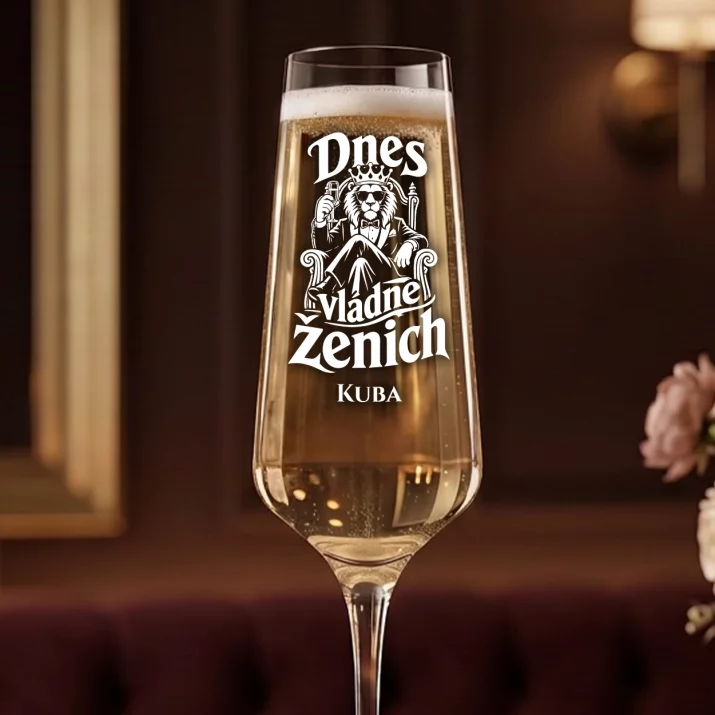 Sklenice Na Šampaňské Na Rozlučku Se Svobodou Pro Ženicha Dárek Pro Muže: Dnes Vládne Ženich