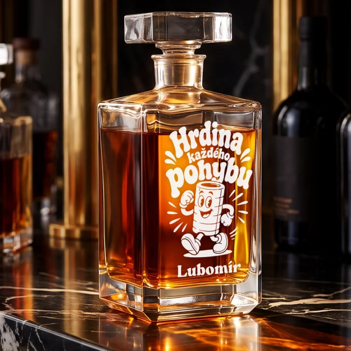Personalizovaná Karafa Na Whisky Pro Fyzioterapeuta Dárek Pro Muže: Hrdina Každého Pohybu