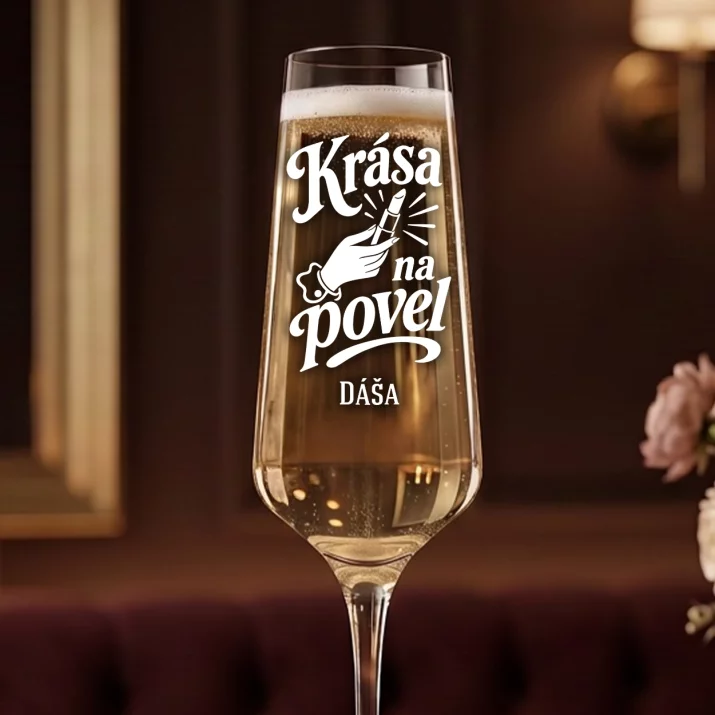Sklenice Na Šampaňské Pro Kosmetičku Dárek Pro Ženu: Krása Na Povel