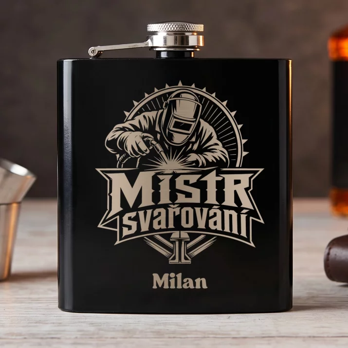 Placatka S Gravírováním Pro Svářeče Dárek Pro Muže: Mistr Svařování Placatka S Gravírováním Pro Svářeče Dárek Pro Muže: Mistr Svařování