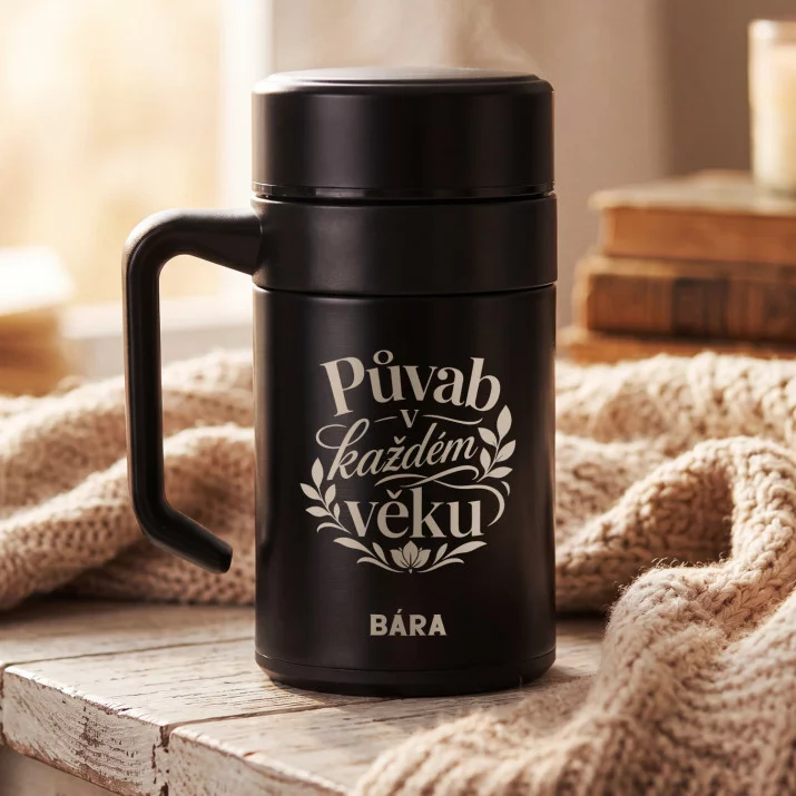 Termohrnek S Uchem 400 Ml K Padesátinám Dárek Pro 50Letou Ženu : Půvab V Každém Věku Termohrnek S Uchem 400 Ml K Padesátinám Dárek Pro 50Letou Ženu : Půvab V Každém Věku