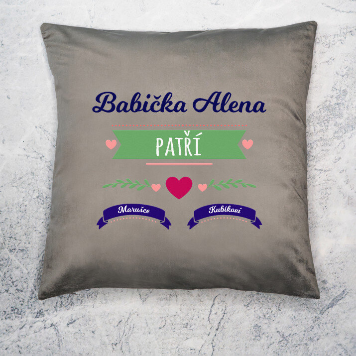 Babička patří - Polštář dekorační
