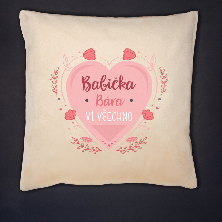 Babička ví všechno - Polštář dekorační