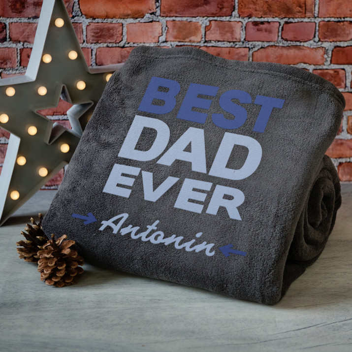 Best dad ever - Deka s výšivkou