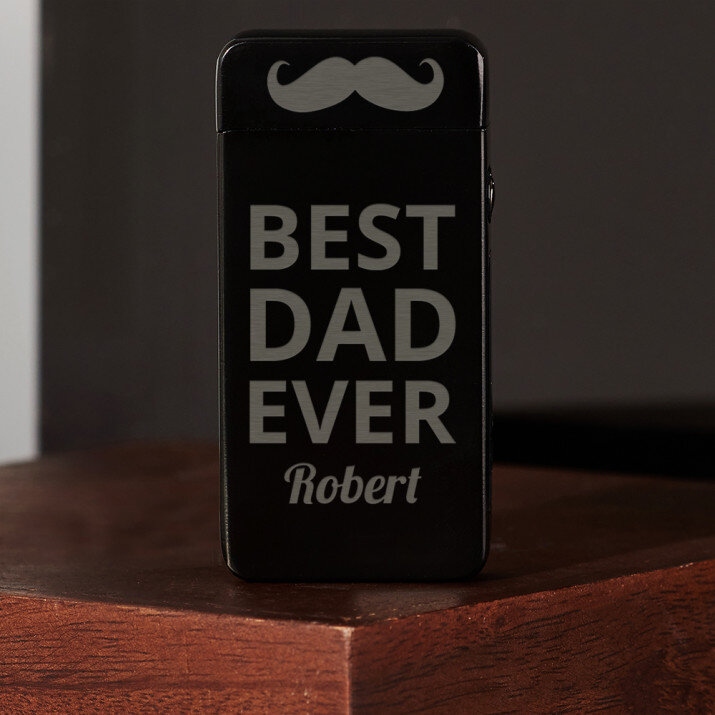 Best dad - Černý plazmový zapalovač USB