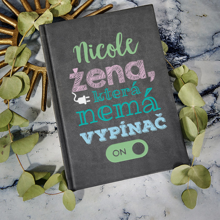 Bez vypínače - Zápisník A5 s potiskem