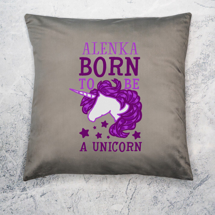 Born to be a unicorn - Polštář dekorační