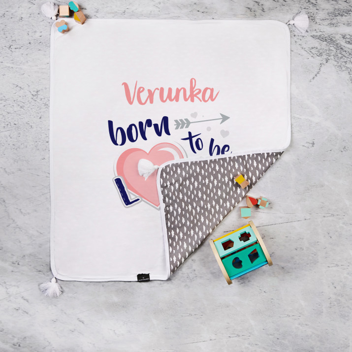 Born to be loved - Dětská dečka s potiskem
