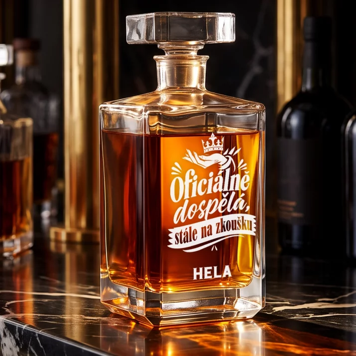 Personalizovaná Karafa Na Whisky K 18 Dárek Pro Ženu: Oficiálně Dospělá, Stále Personalizovaná Karafa Na Whisky K 18 Dárek Pro Ženu: Oficiálně Dospělá, Stále